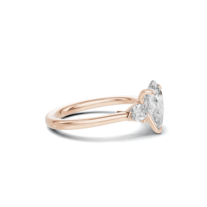 Grand Elegant Three Stone Ring