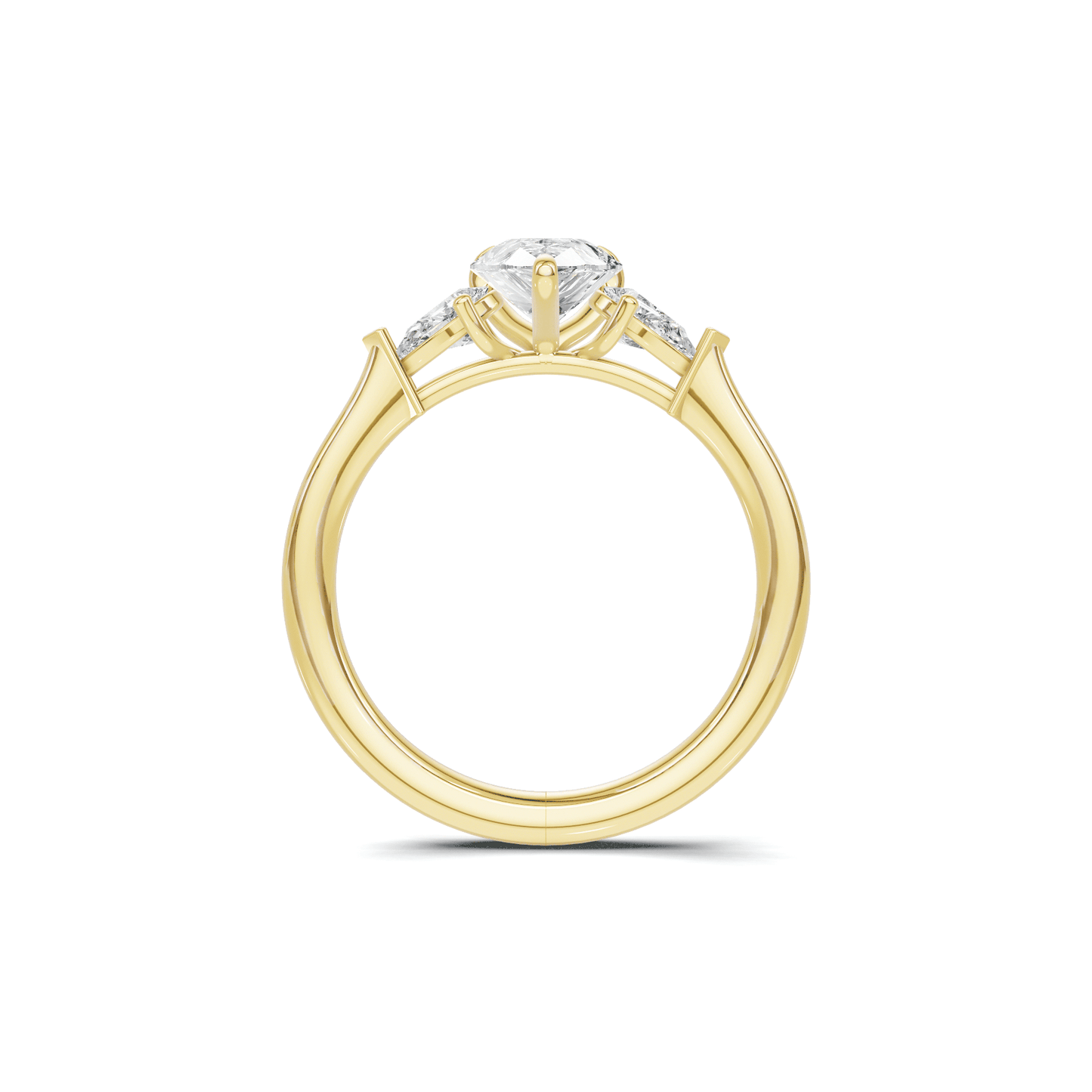 Grand Elegant Three Stone Ring
