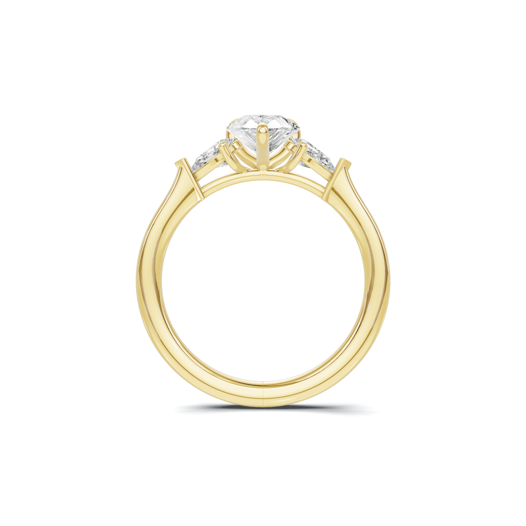 Grand Elegant Three Stone Ring