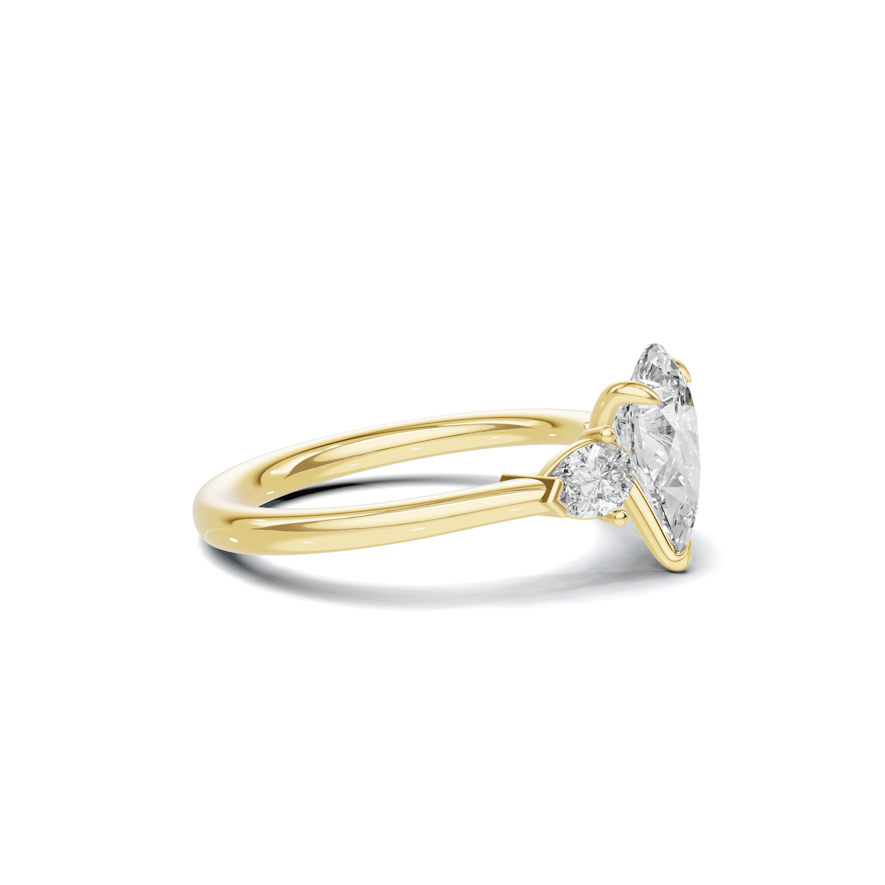 Grand Elegant Three Stone Ring