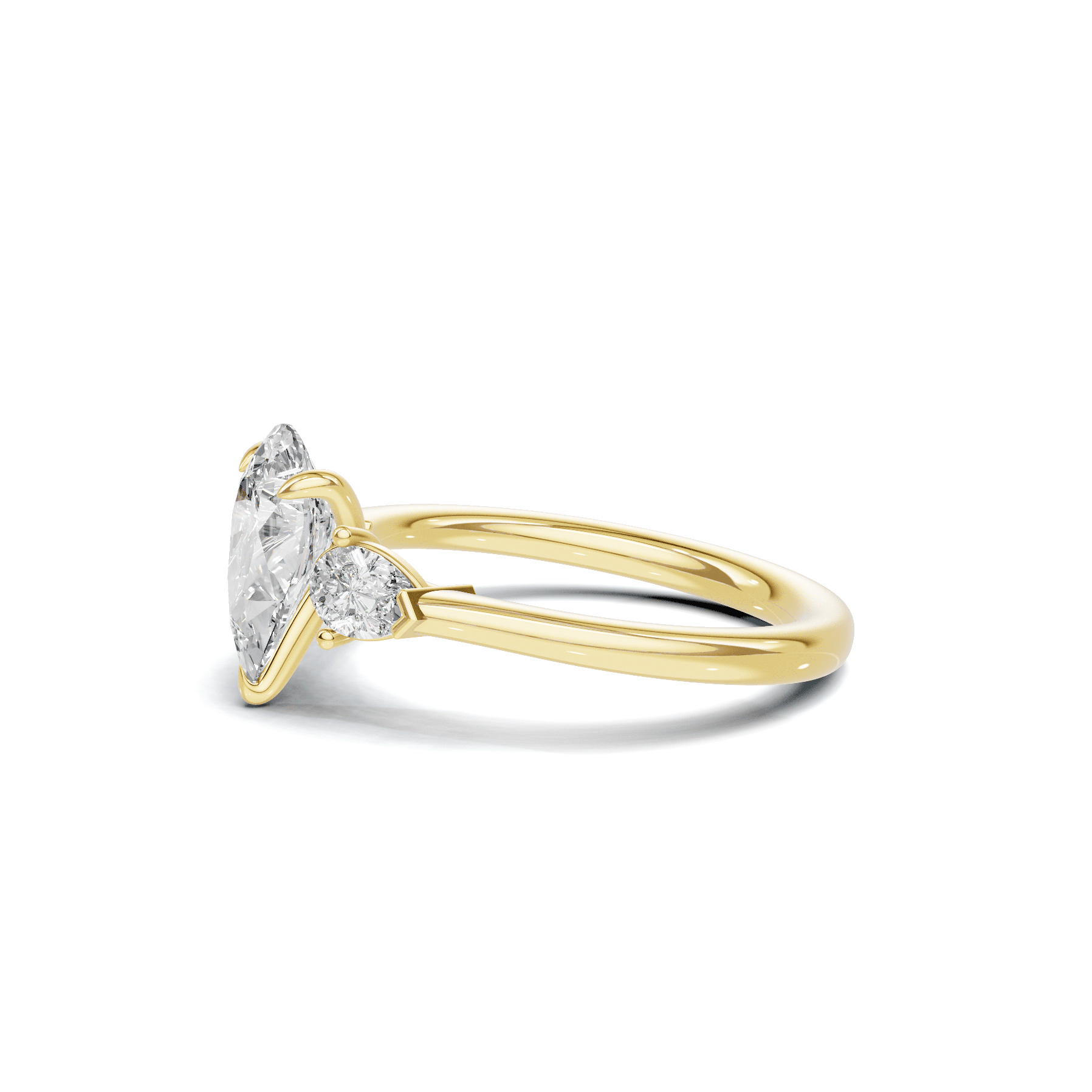 Grand Elegant Three Stone Ring