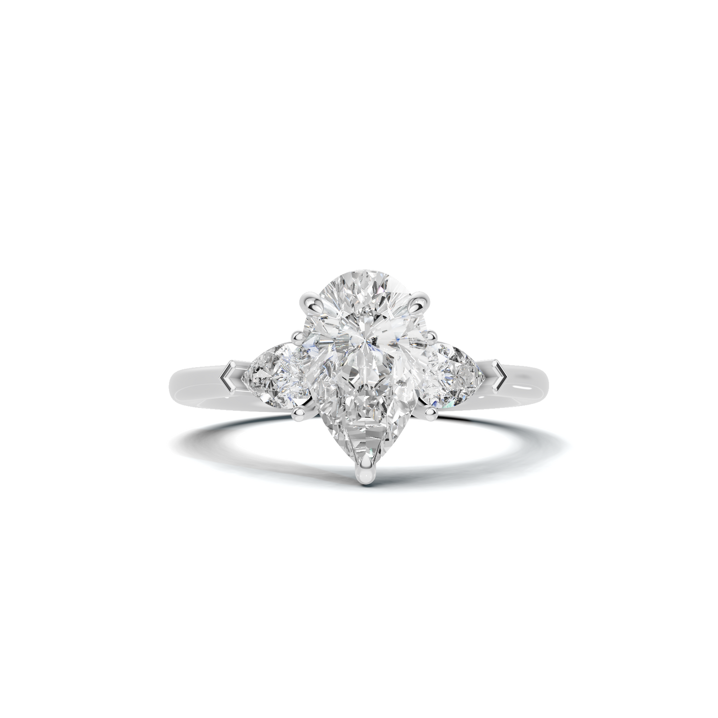 Grand Elegant Three Stone Ring