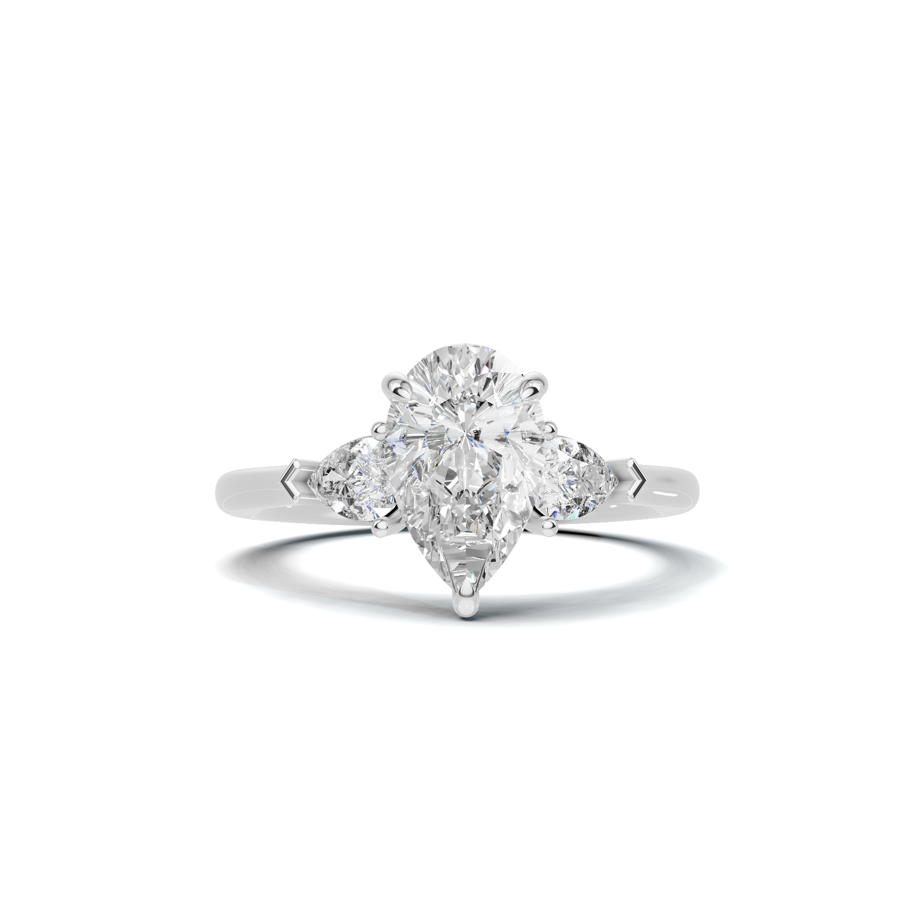 Grand Elegant Three Stone Ring