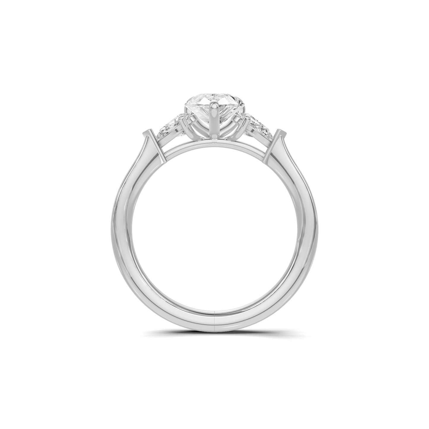 Grand Elegant Three Stone Ring
