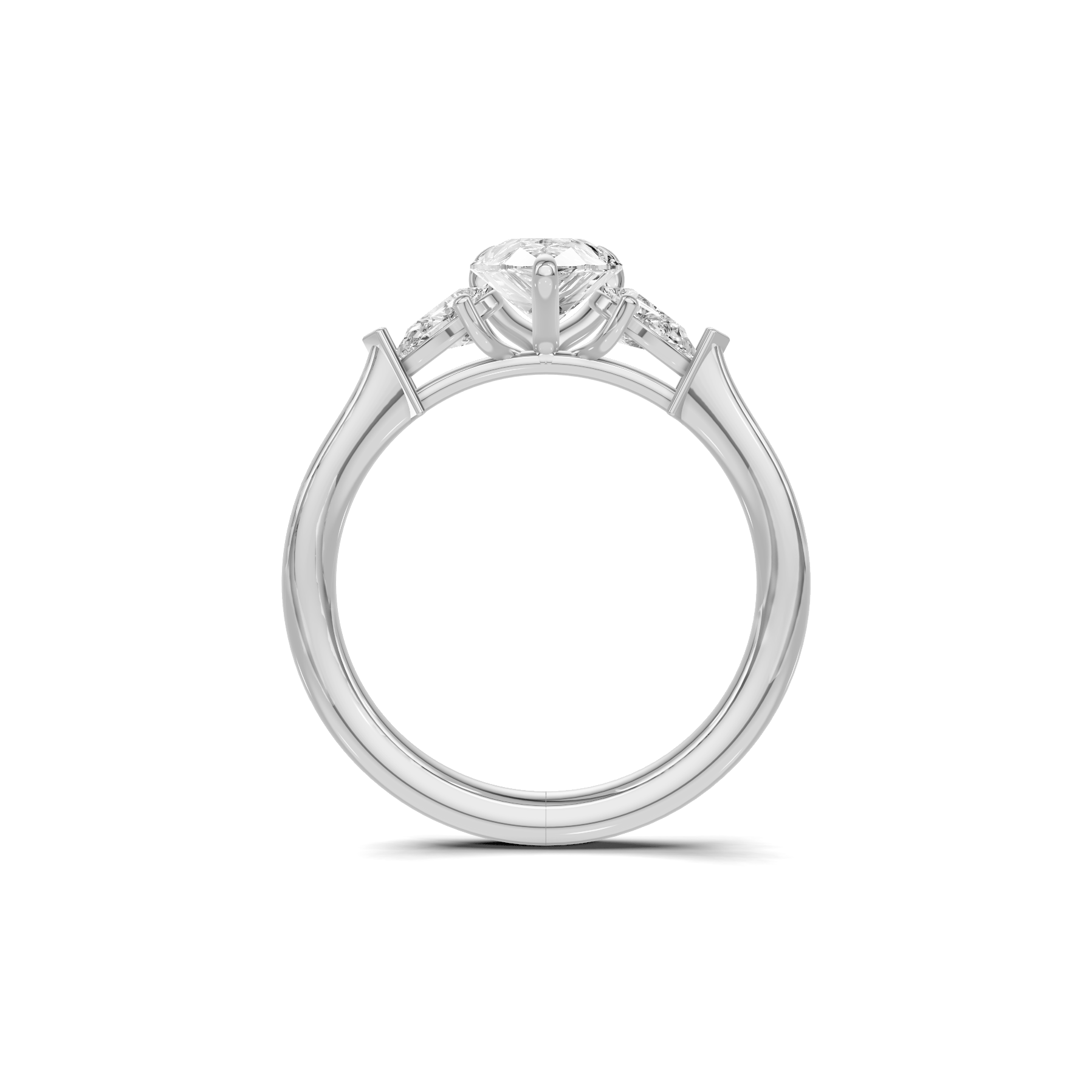 Grand Elegant Three Stone Ring