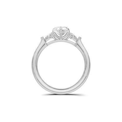 Grand Elegant Three Stone Ring