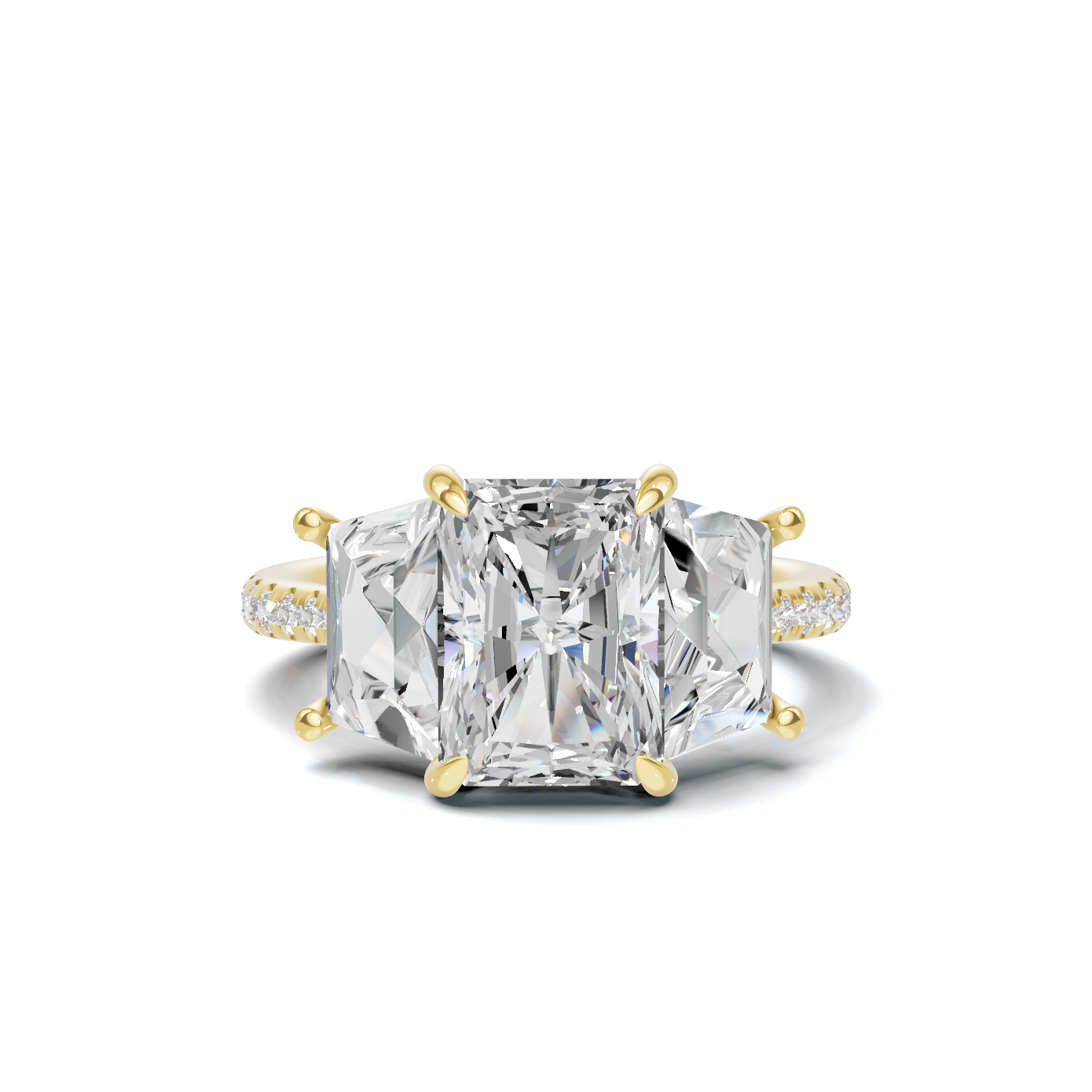 Grand Elegant Trapezoid Accent Ring