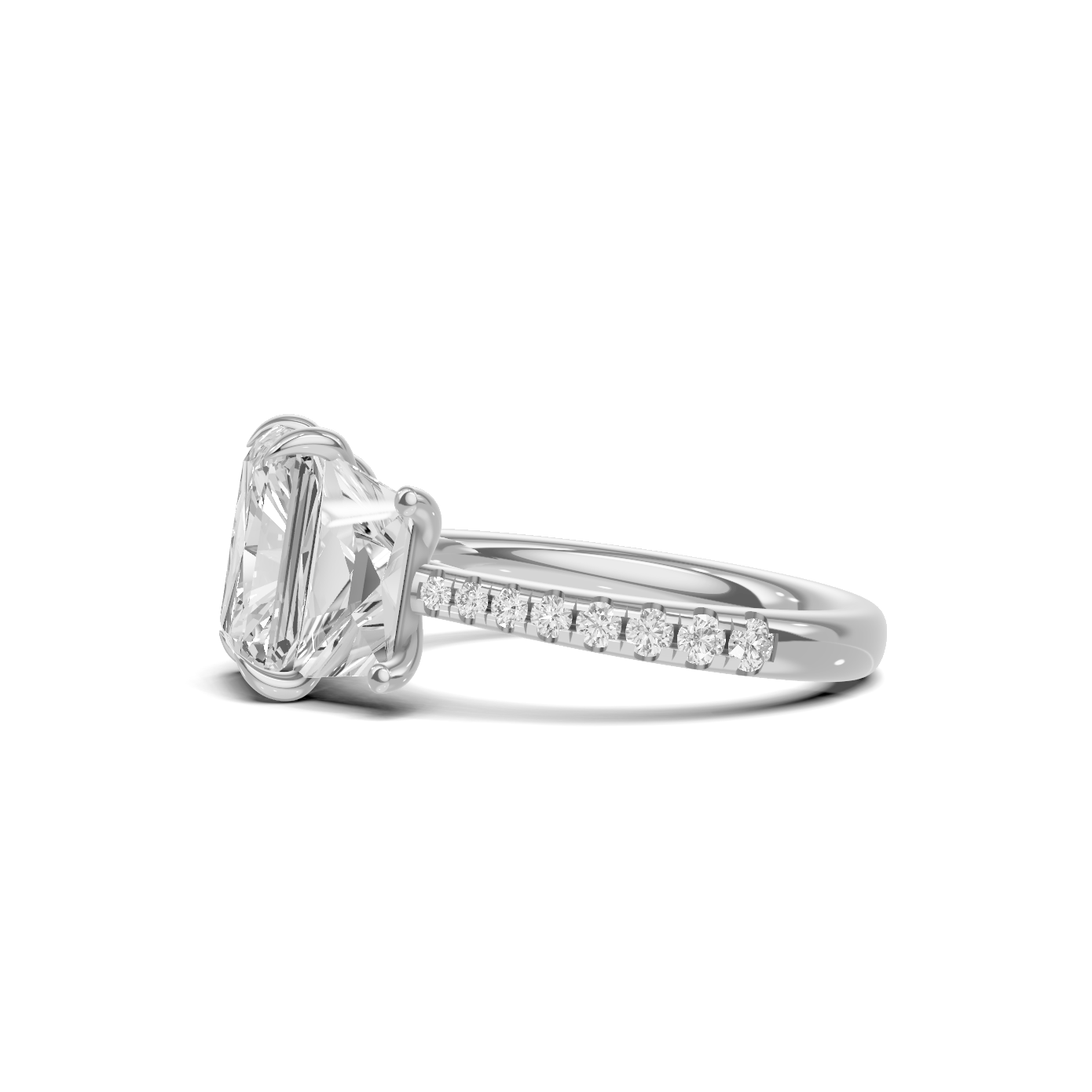 Grand Elegant Trapezoid Accent Ring