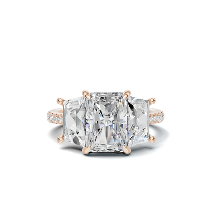Grand Elegant Trapezoid Accent Ring