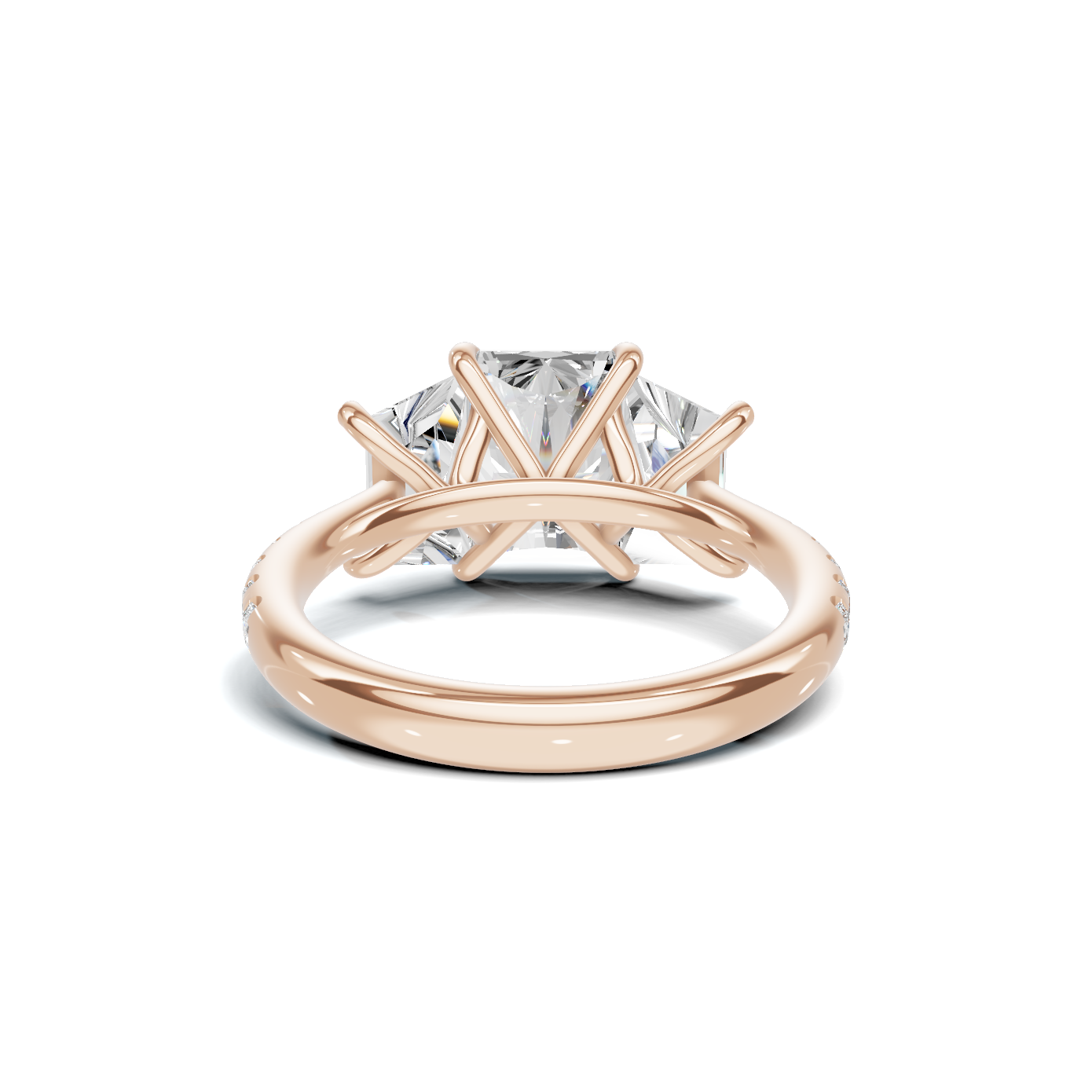 Grand Elegant Trapezoid Accent Ring