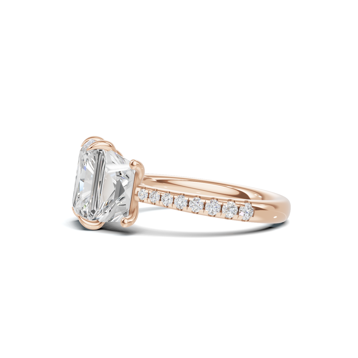 Grand Elegant Trapezoid Accent Ring