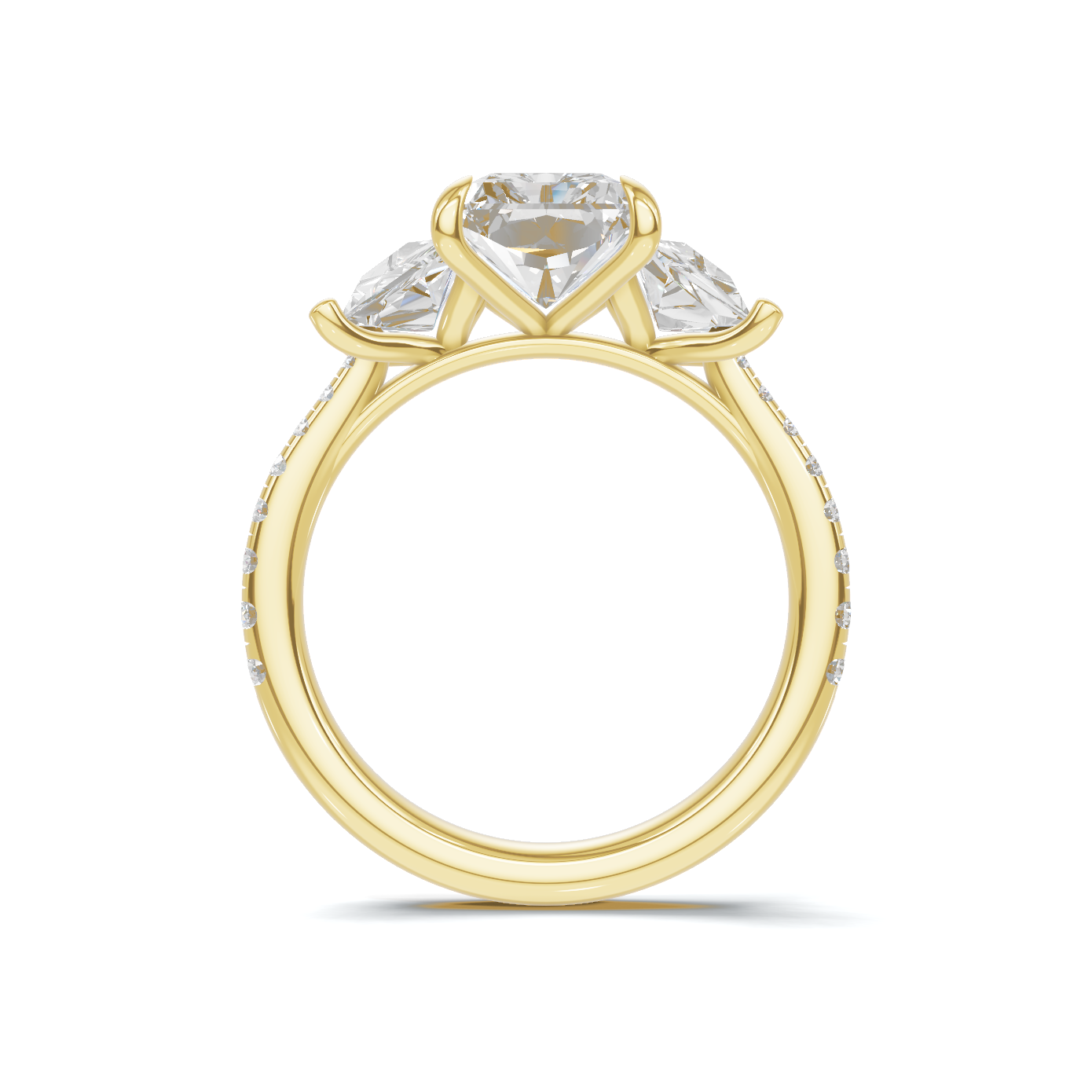 Grand Elegant Trapezoid Accent Ring