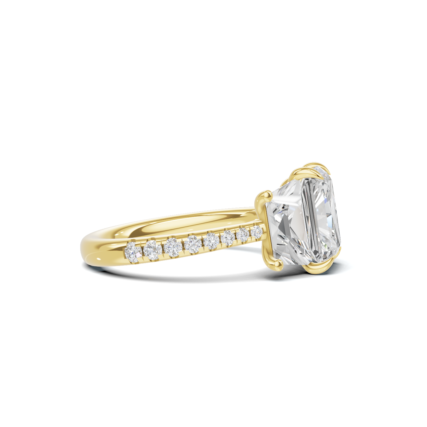 Grand Elegant Trapezoid Accent Ring