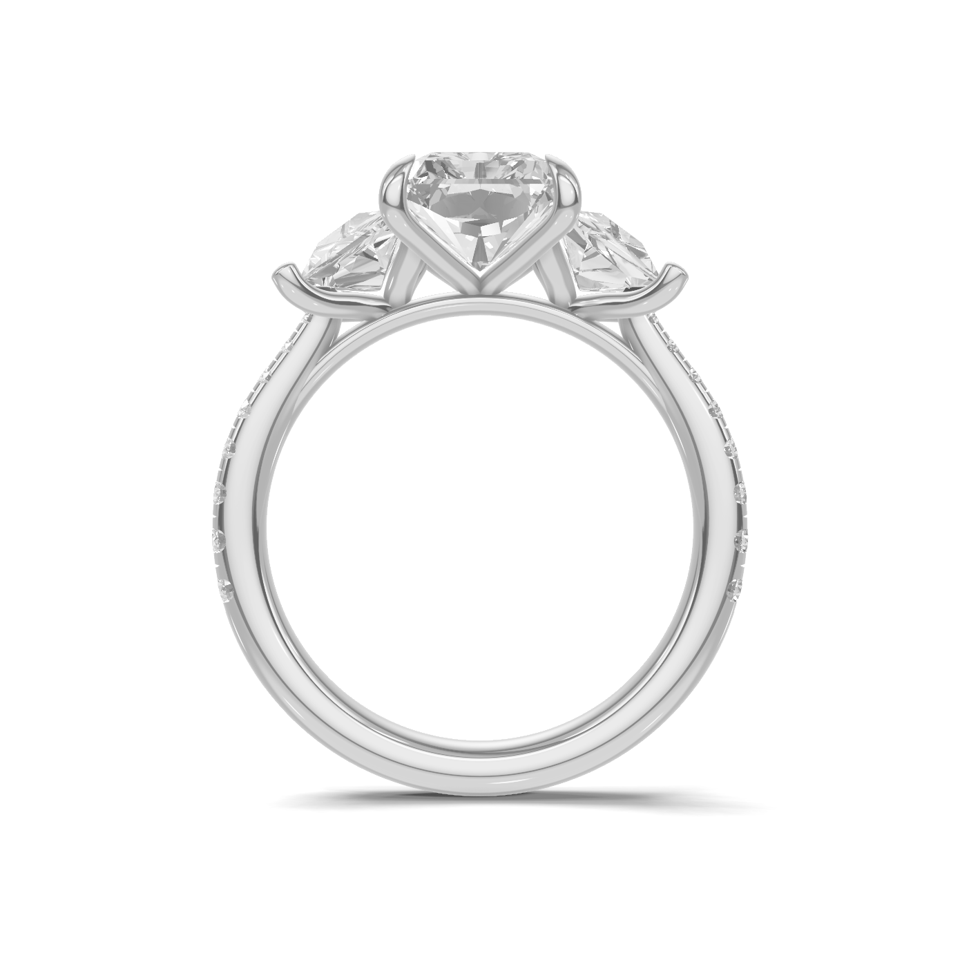Grand Elegant Trapezoid Accent Ring
