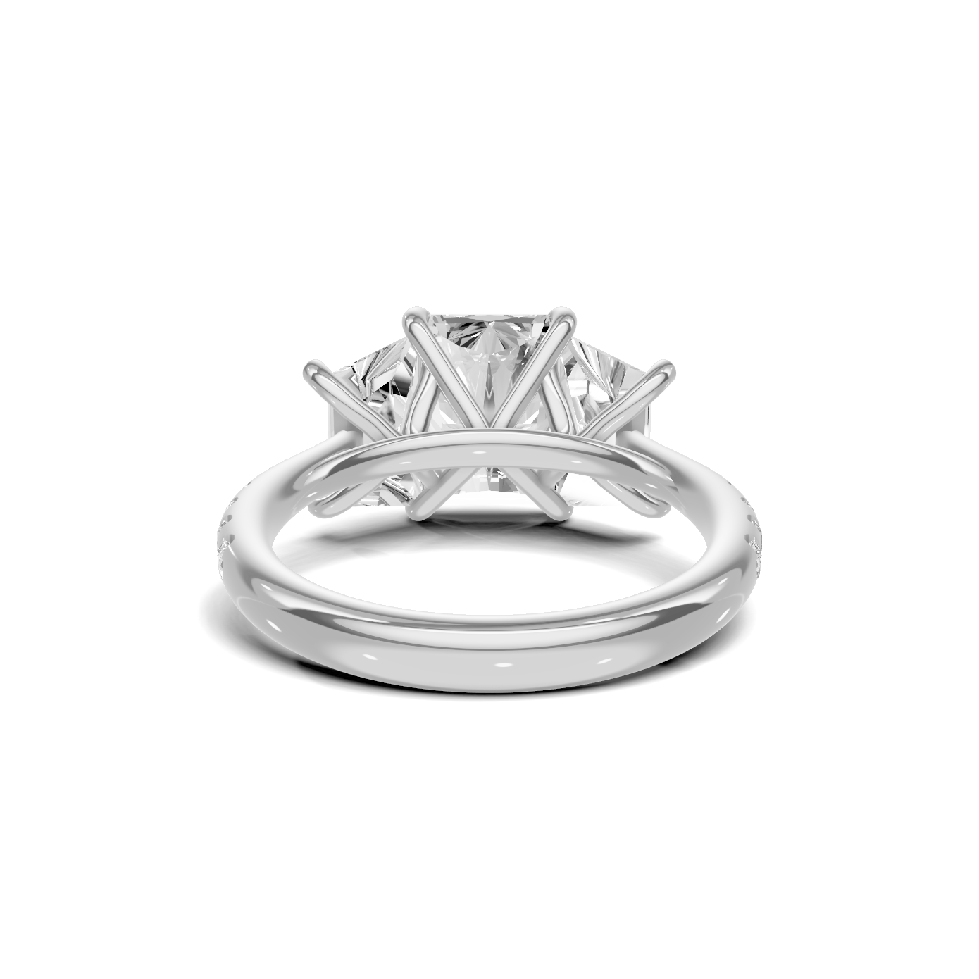 Grand Elegant Trapezoid Accent Ring