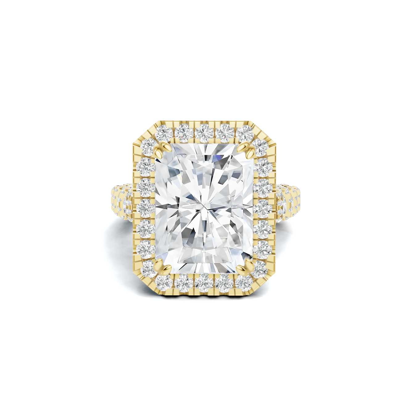 Grand Halo Pave Ring