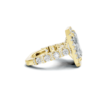 Grand Halo Pave Ring