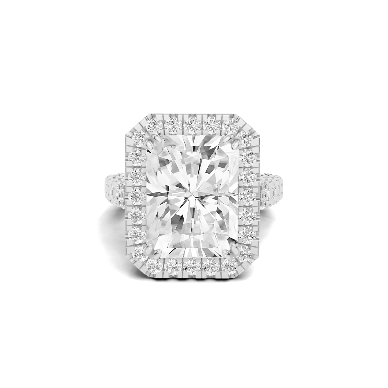 Grand Halo Pave Ring