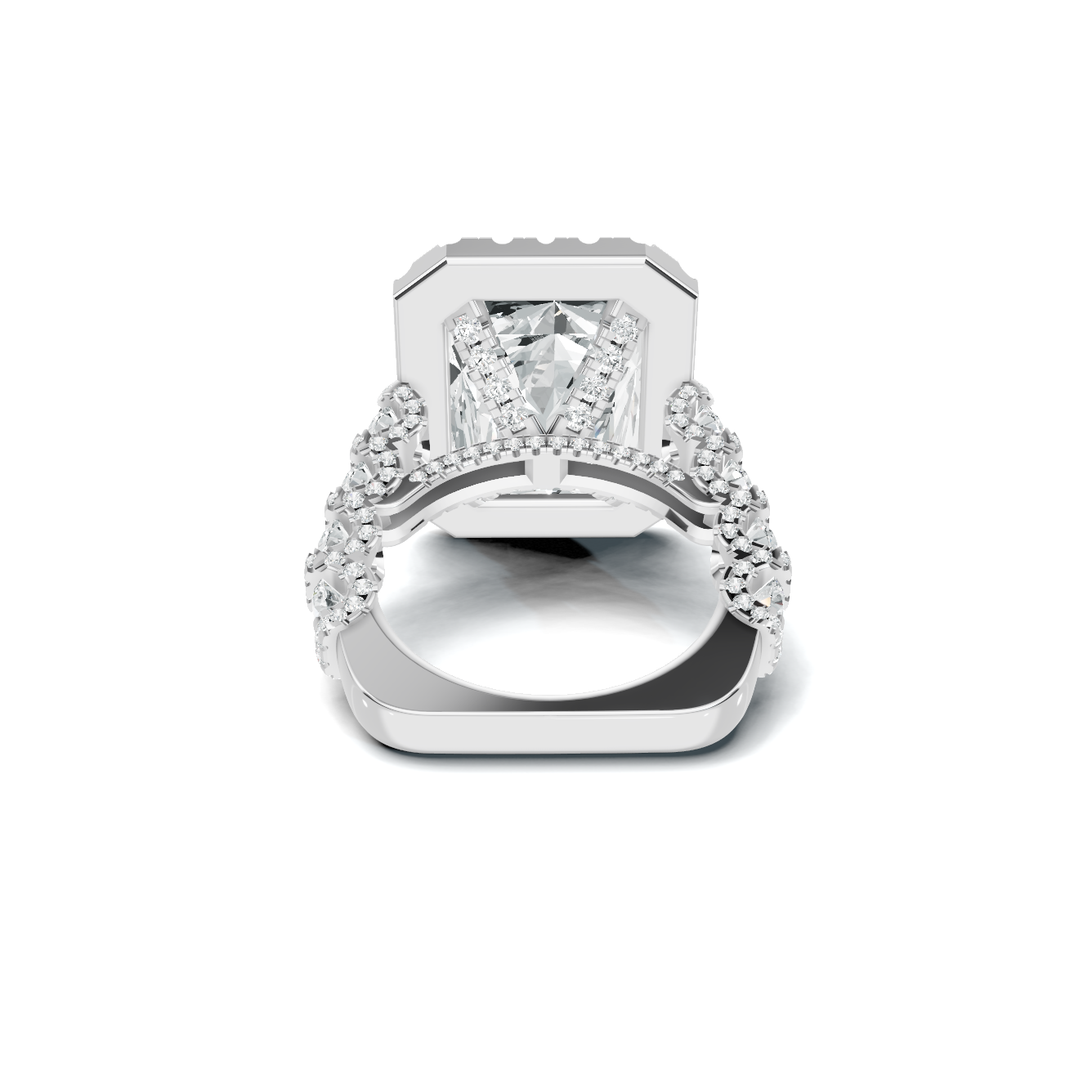 Grand Halo Pave Ring