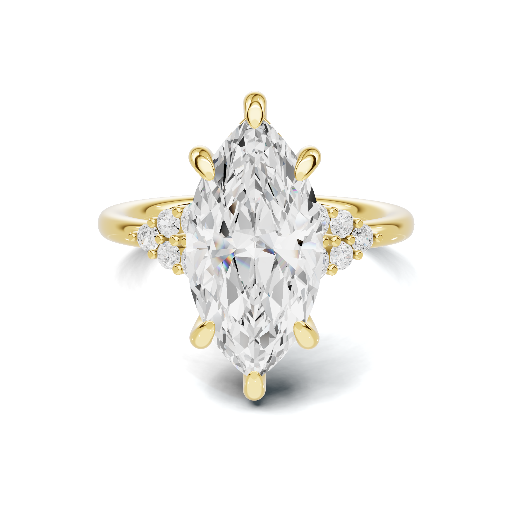 Grand Marquise Cluster Ring