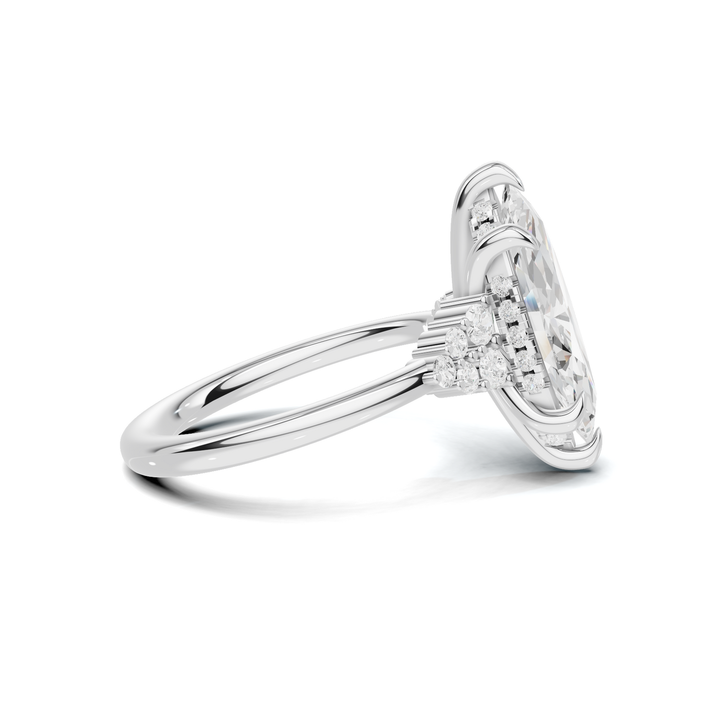 Grand Marquise Cluster Ring