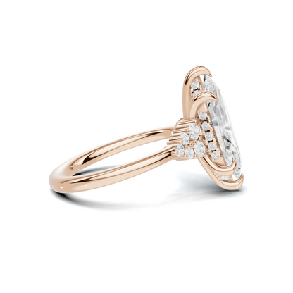 Grand Marquise Cluster Ring