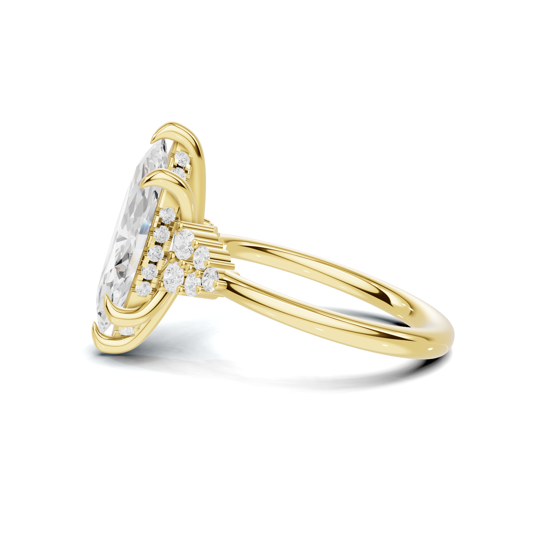 Grand Marquise Cluster Ring