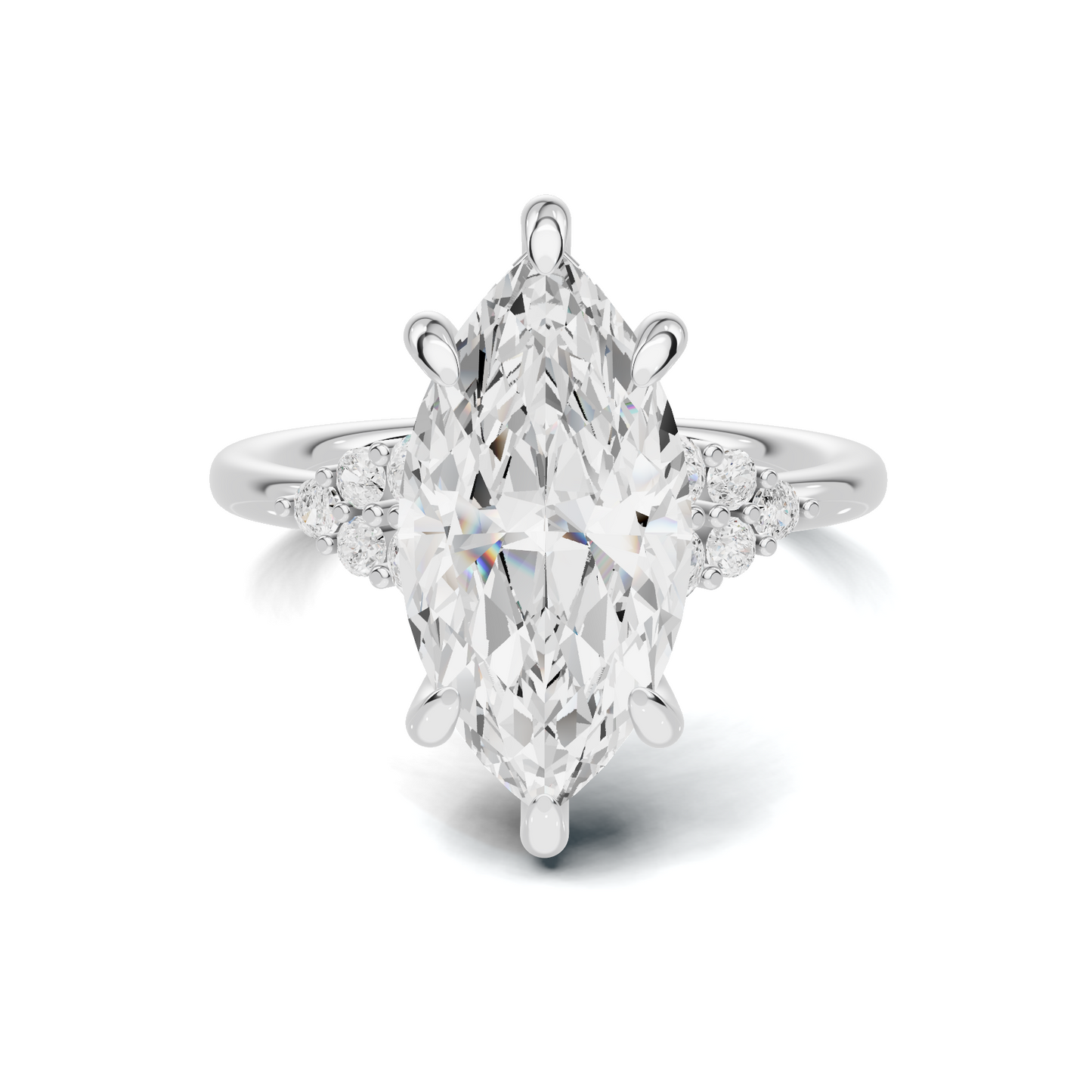 Grand Marquise Cluster Ring