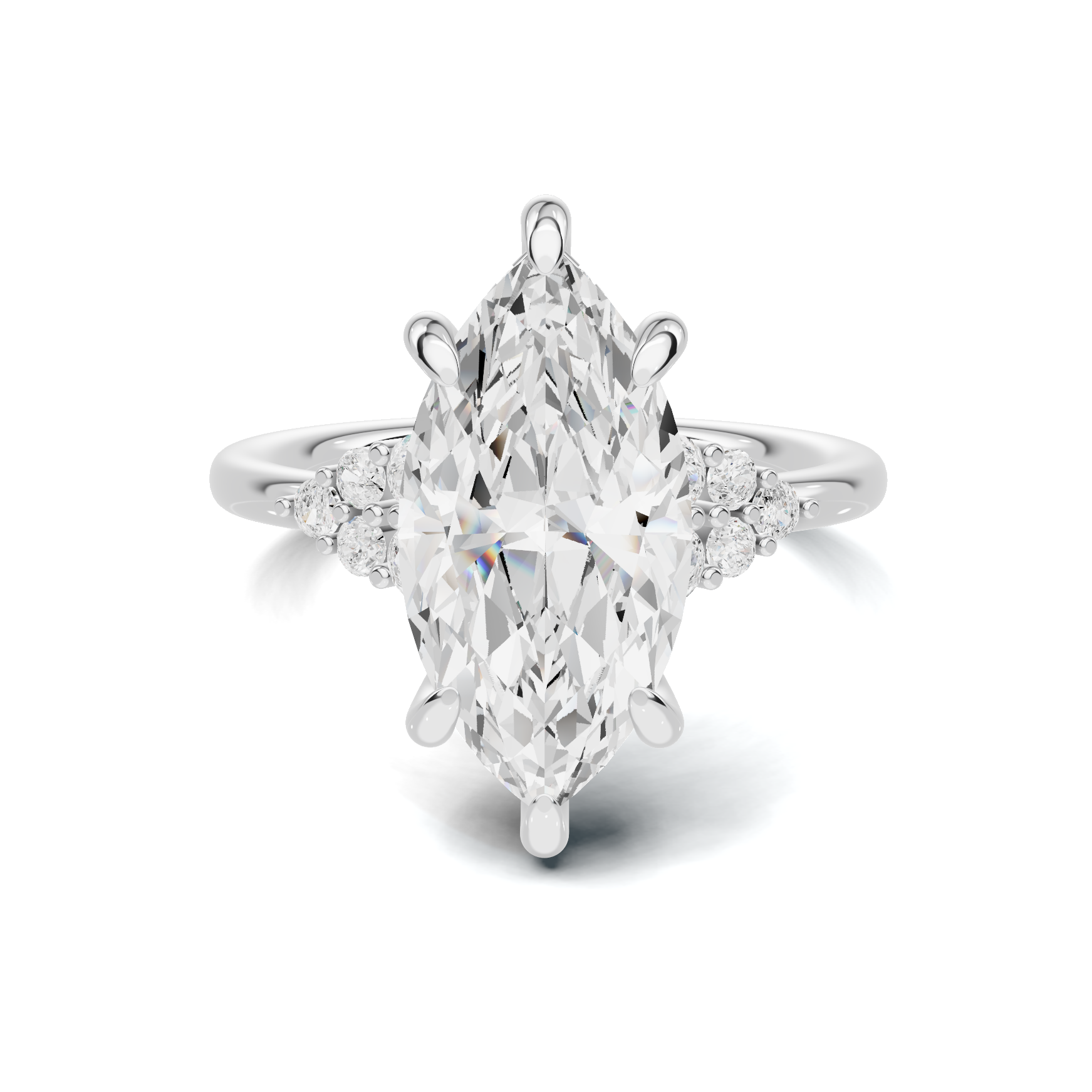 Grand Marquise Cluster Ring