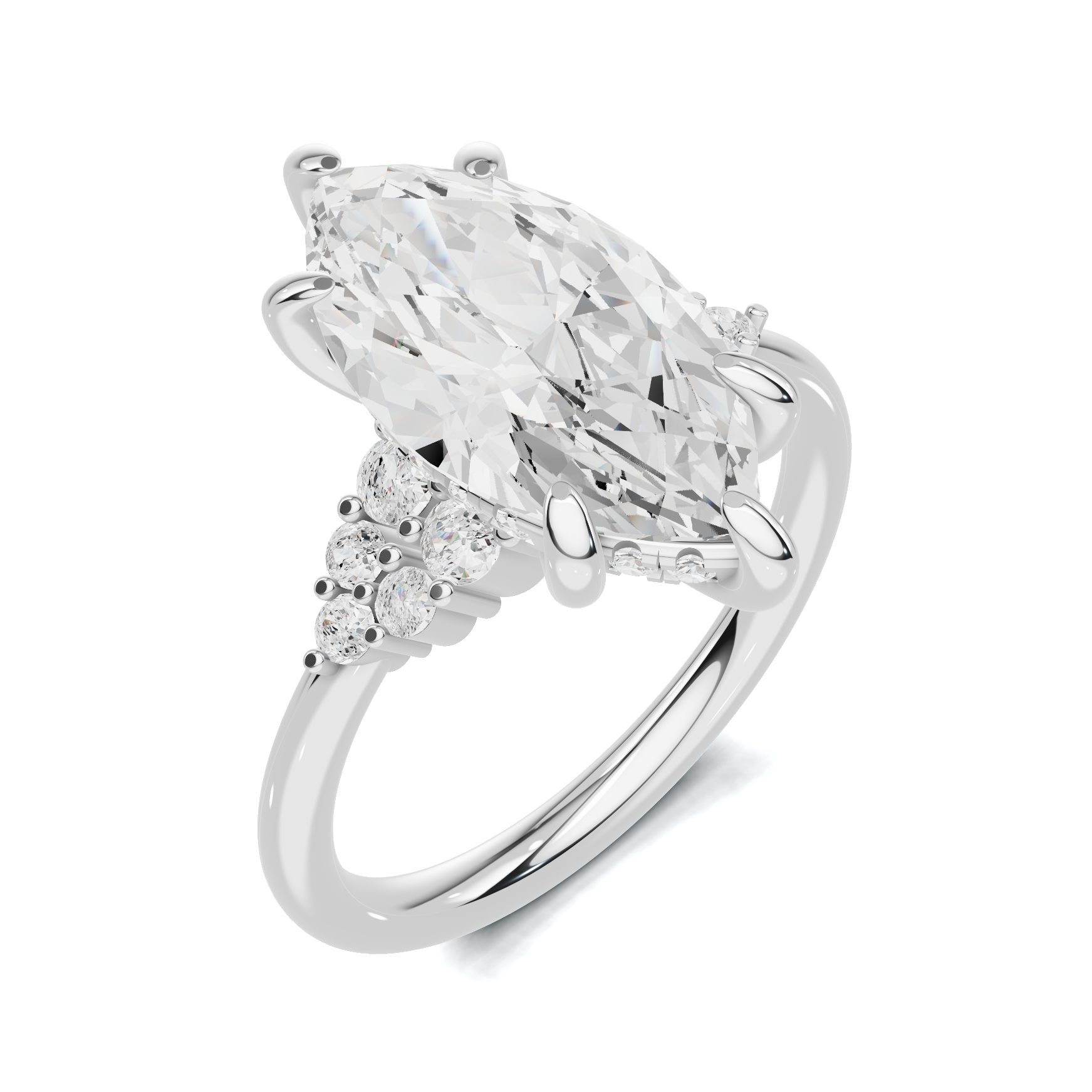 Grand Marquise Cluster Ring