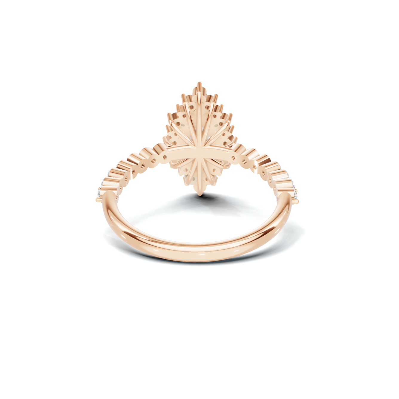 Grand Marquise Halo Statement Ring