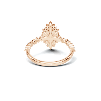 Grand Marquise Halo Statement Ring