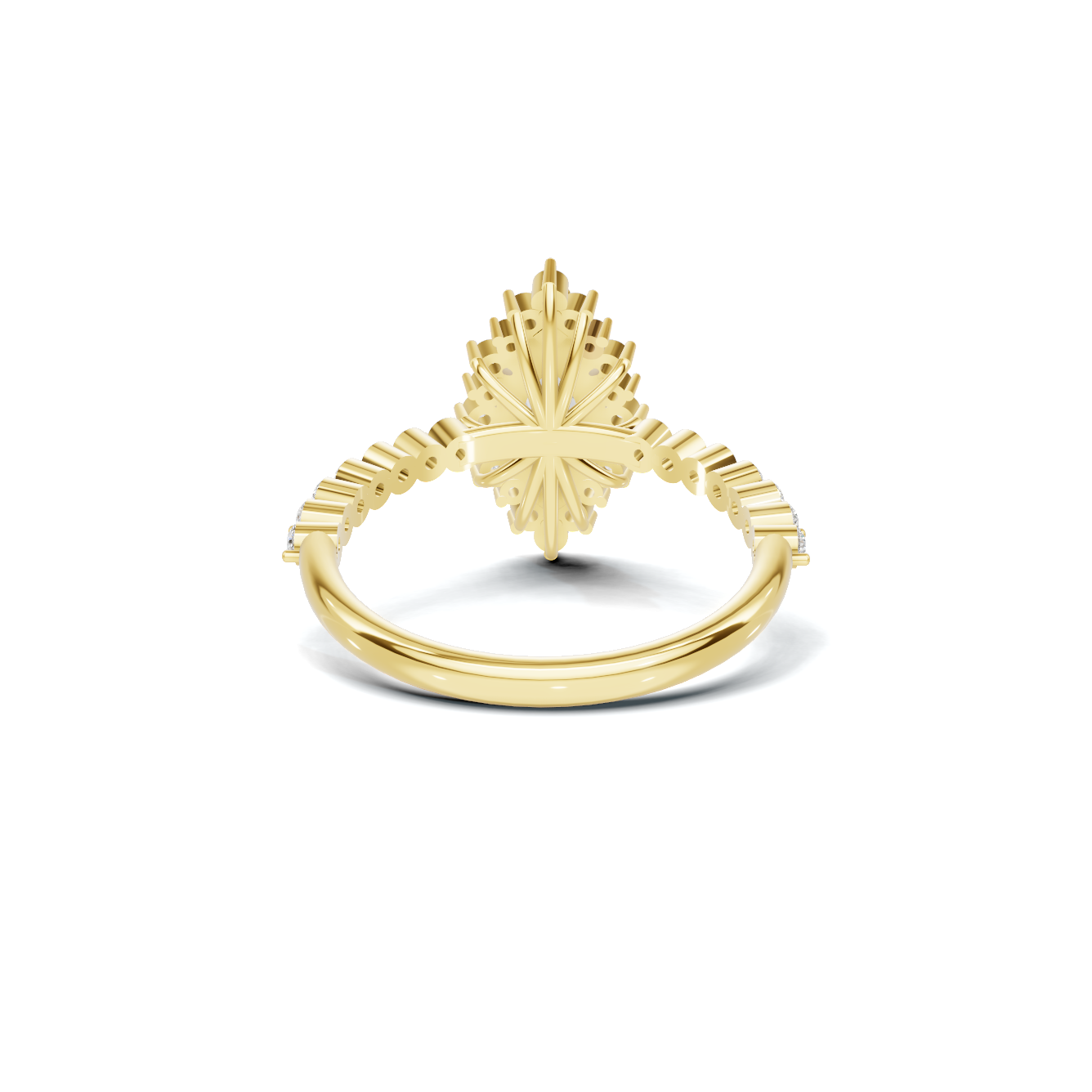 Grand Marquise Halo Statement Ring