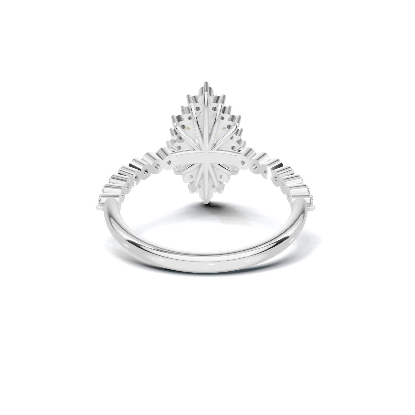 Grand Marquise Halo Statement Ring