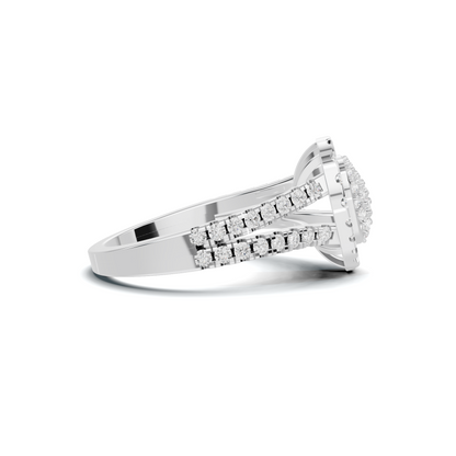 Grand Pave Heart Statement Ring