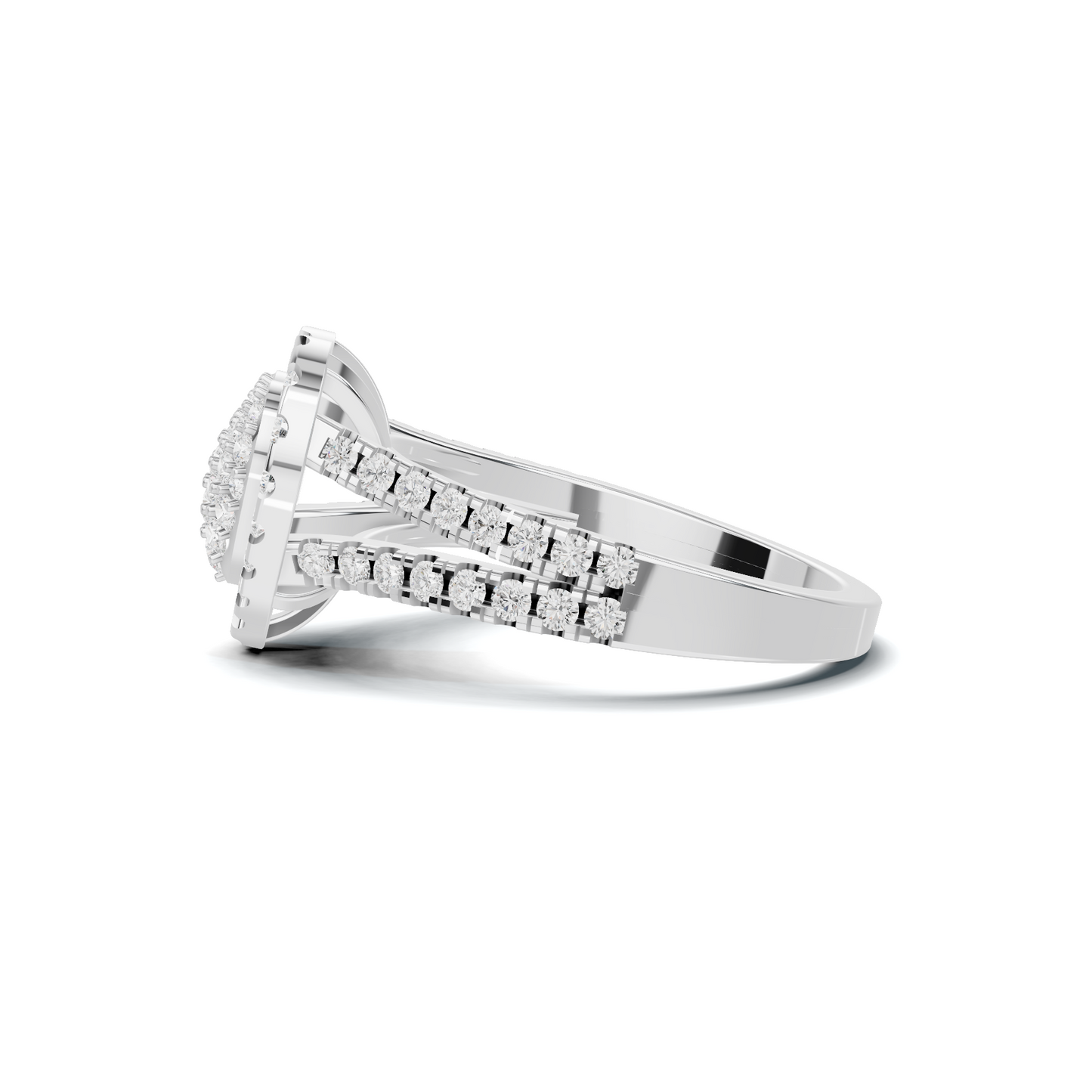 Grand Pave Heart Statement Ring