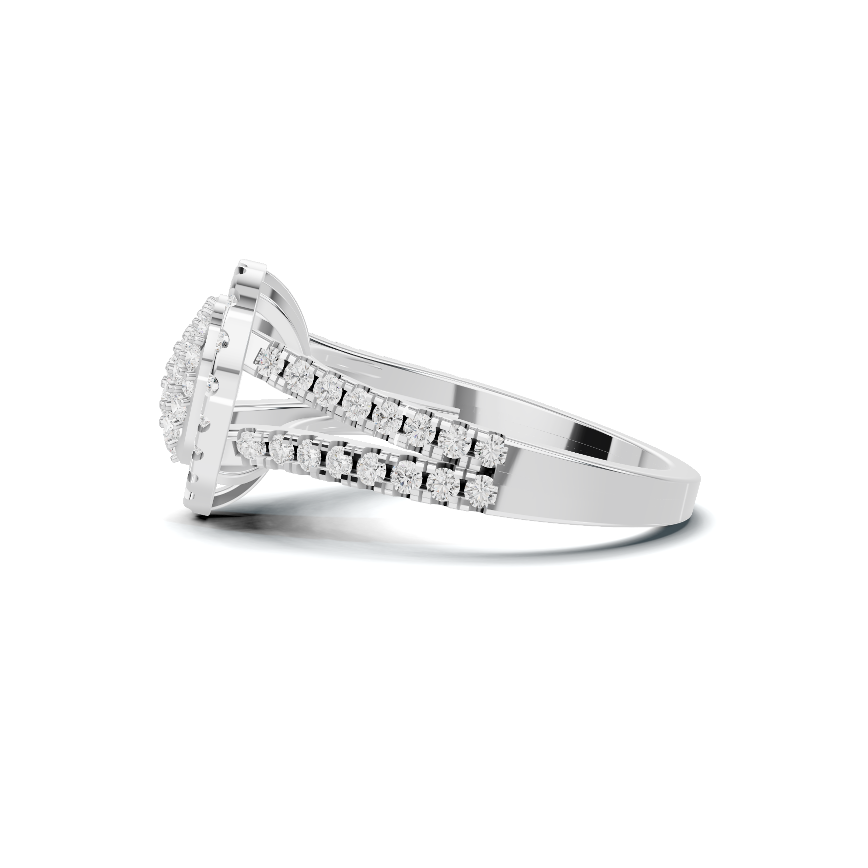 Grand Pave Heart Statement Ring