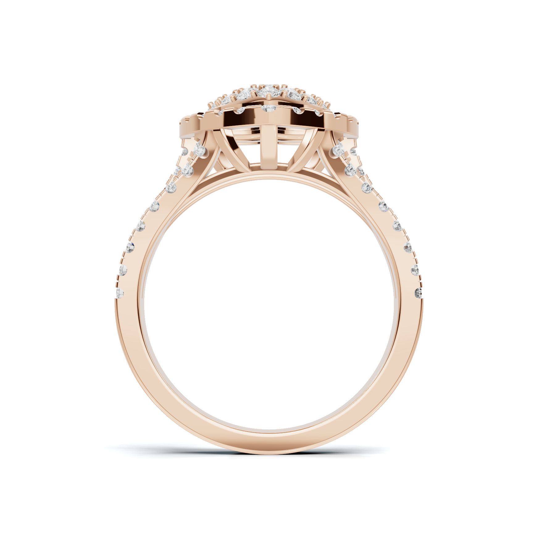 Grand Pave Heart Statement Ring