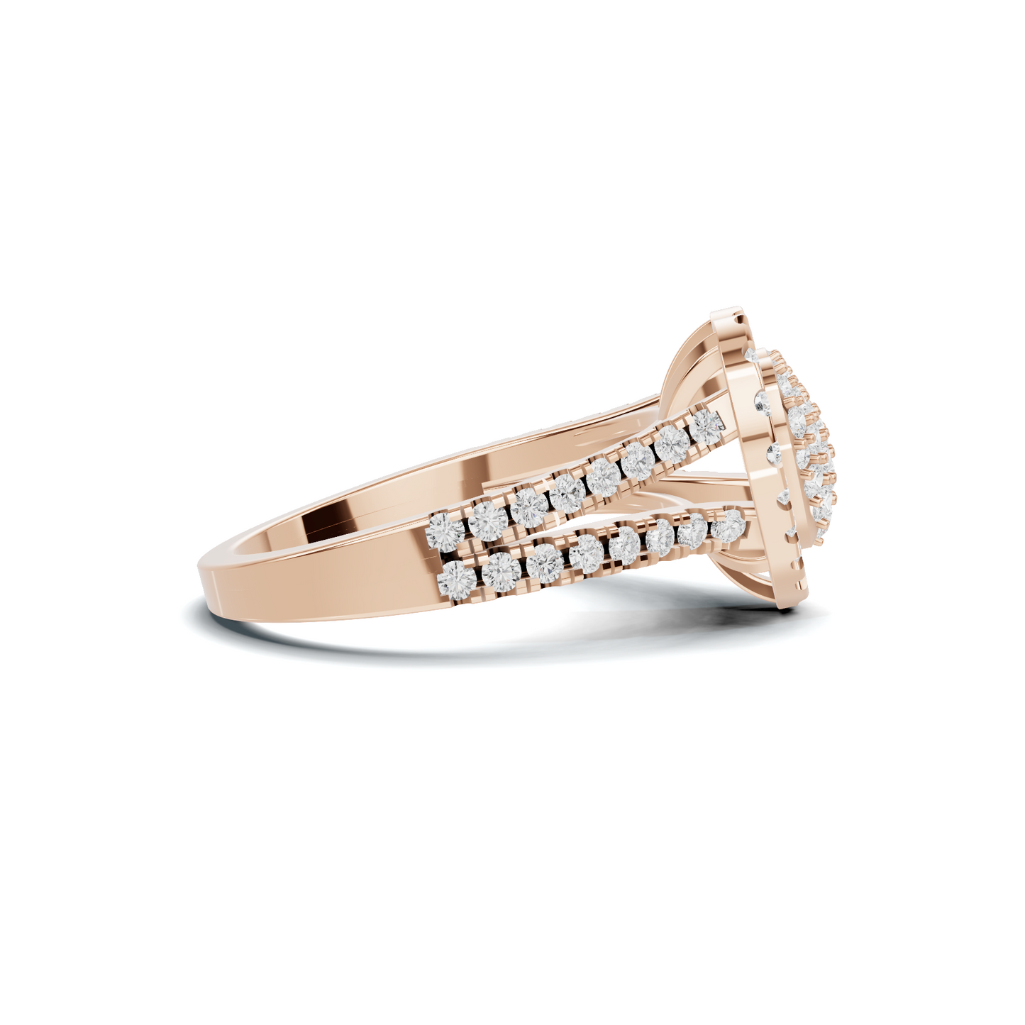 Grand Pave Heart Statement Ring