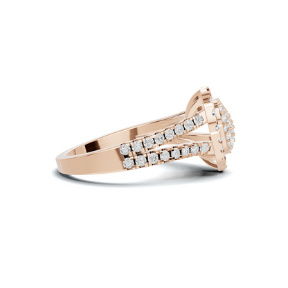 Grand Pave Heart Statement Ring