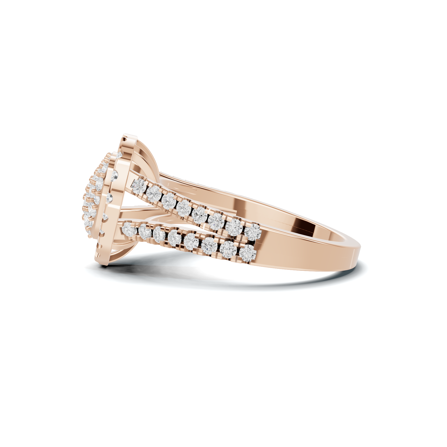 Grand Pave Heart Statement Ring