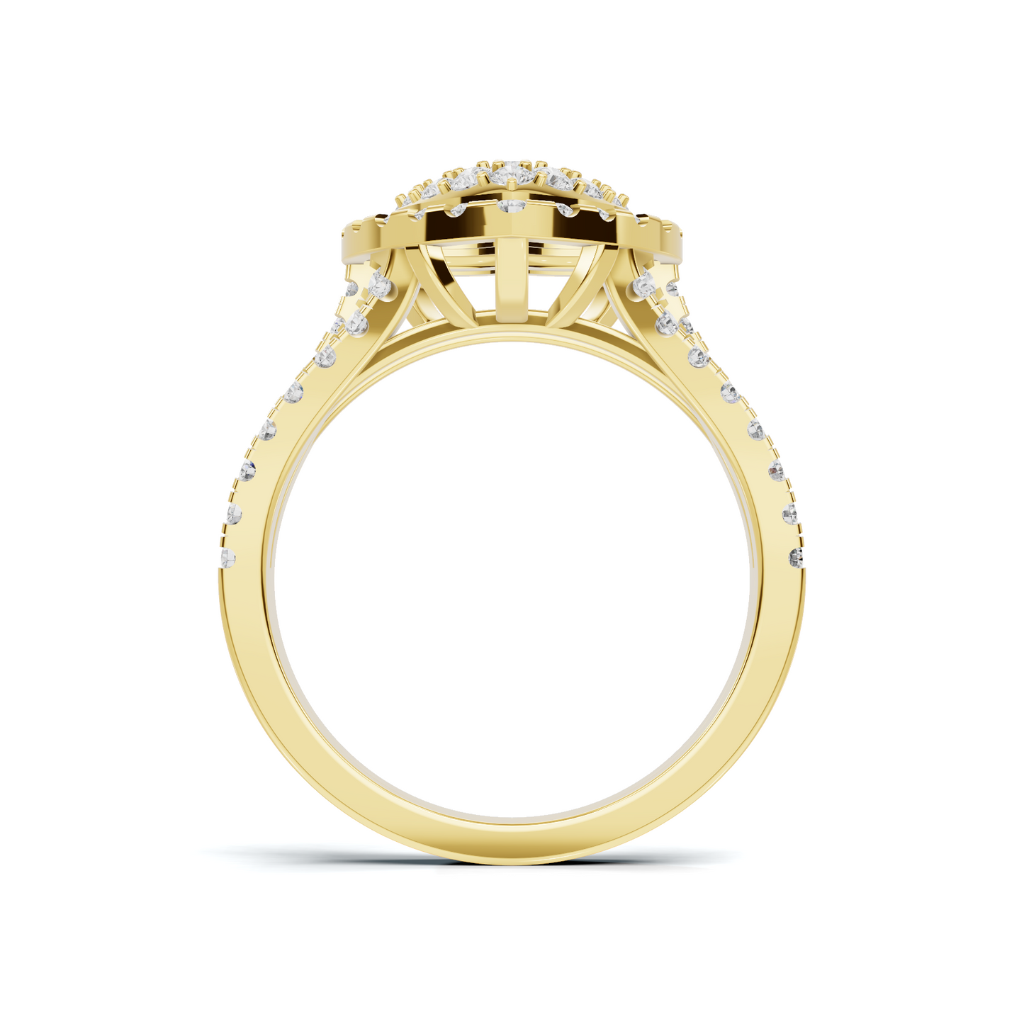 Grand Pave Heart Statement Ring