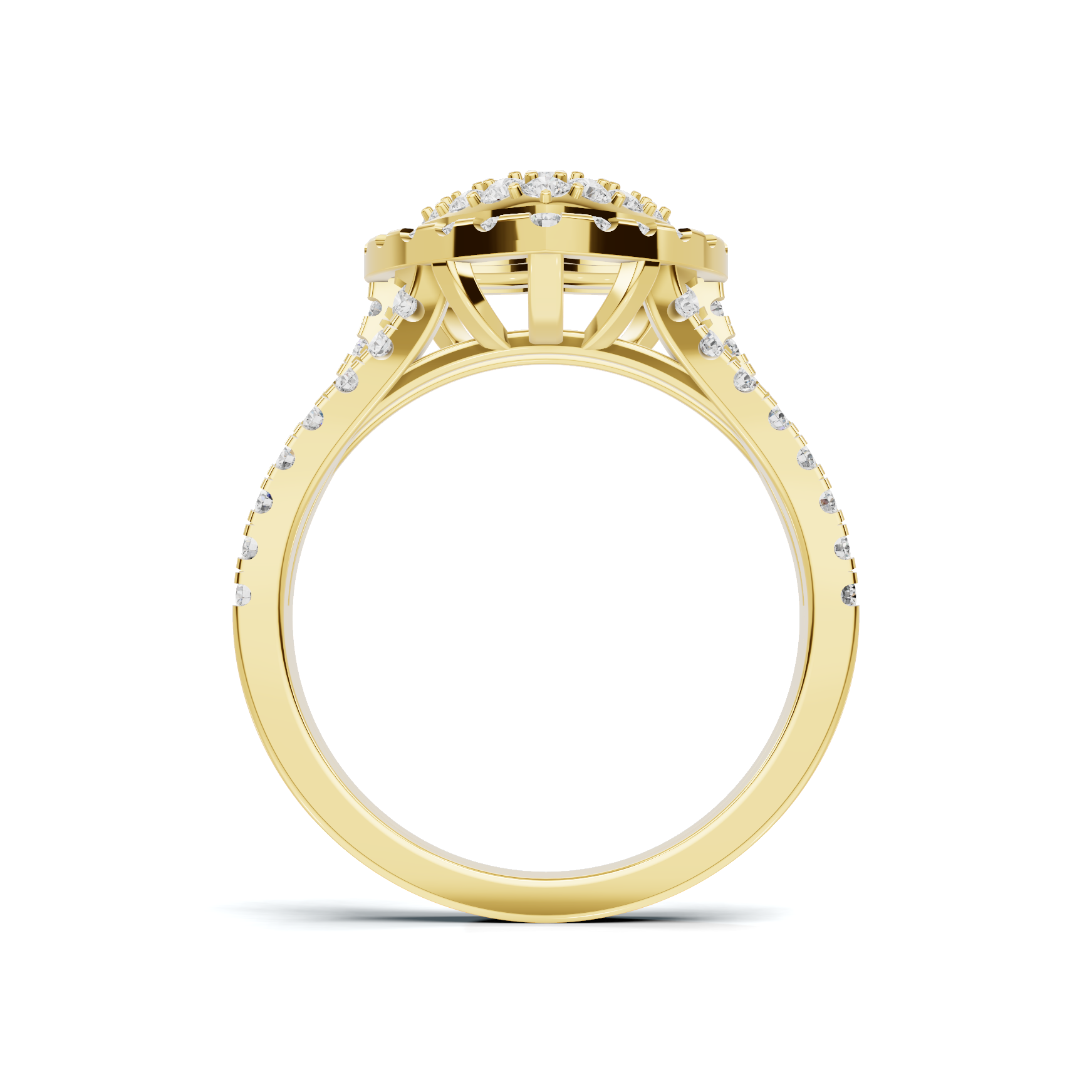 Grand Pave Heart Statement Ring