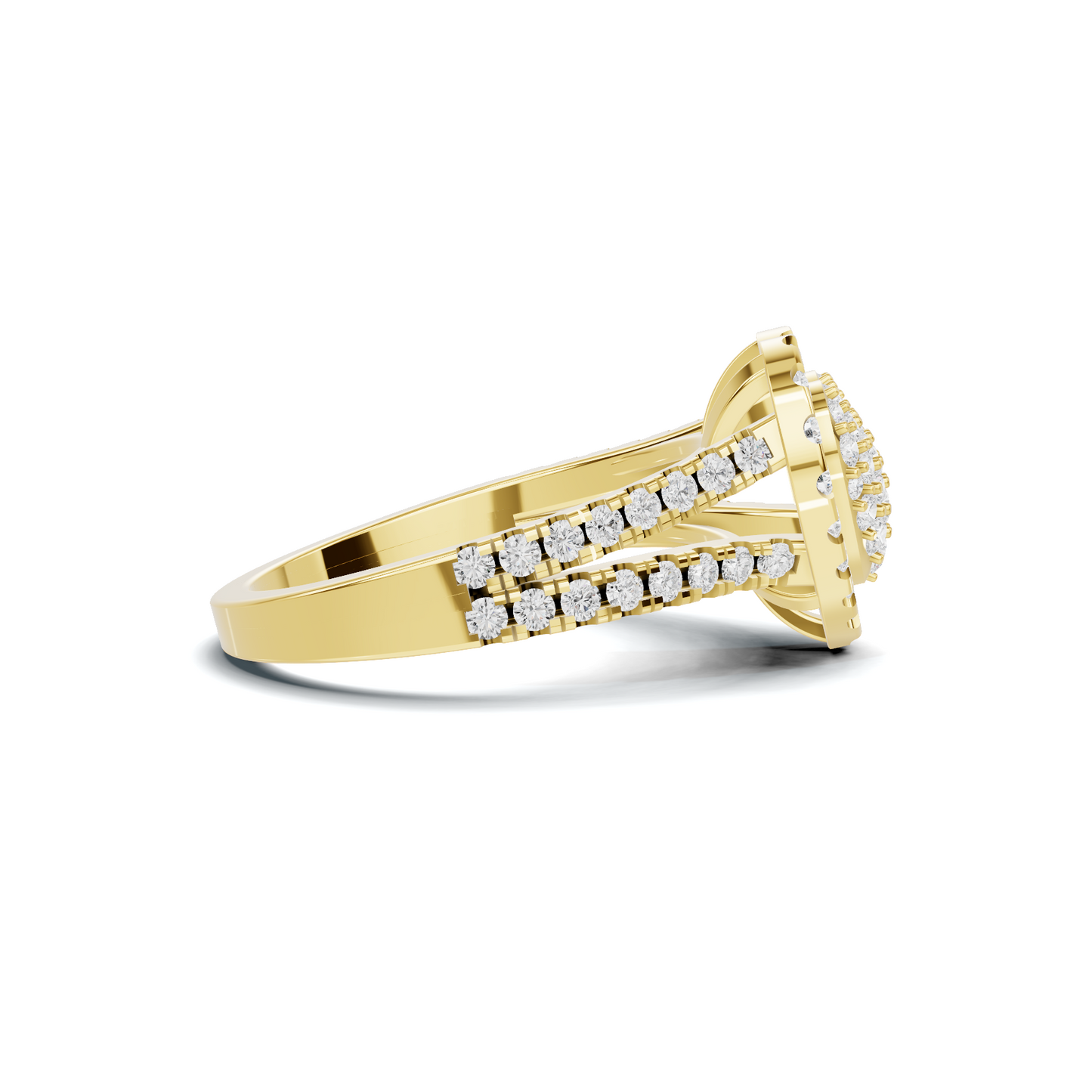 Grand Pave Heart Statement Ring
