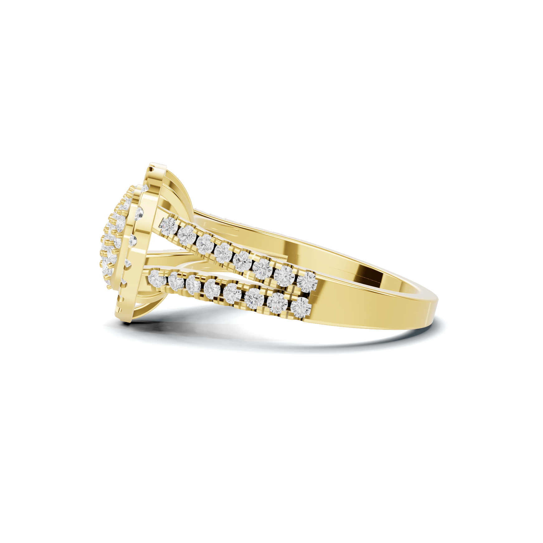 Grand Pave Heart Statement Ring