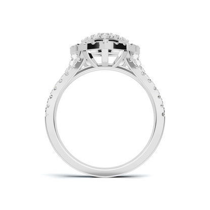 Grand Pave Heart Statement Ring
