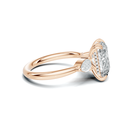 Grand Three Stone Accent Ring