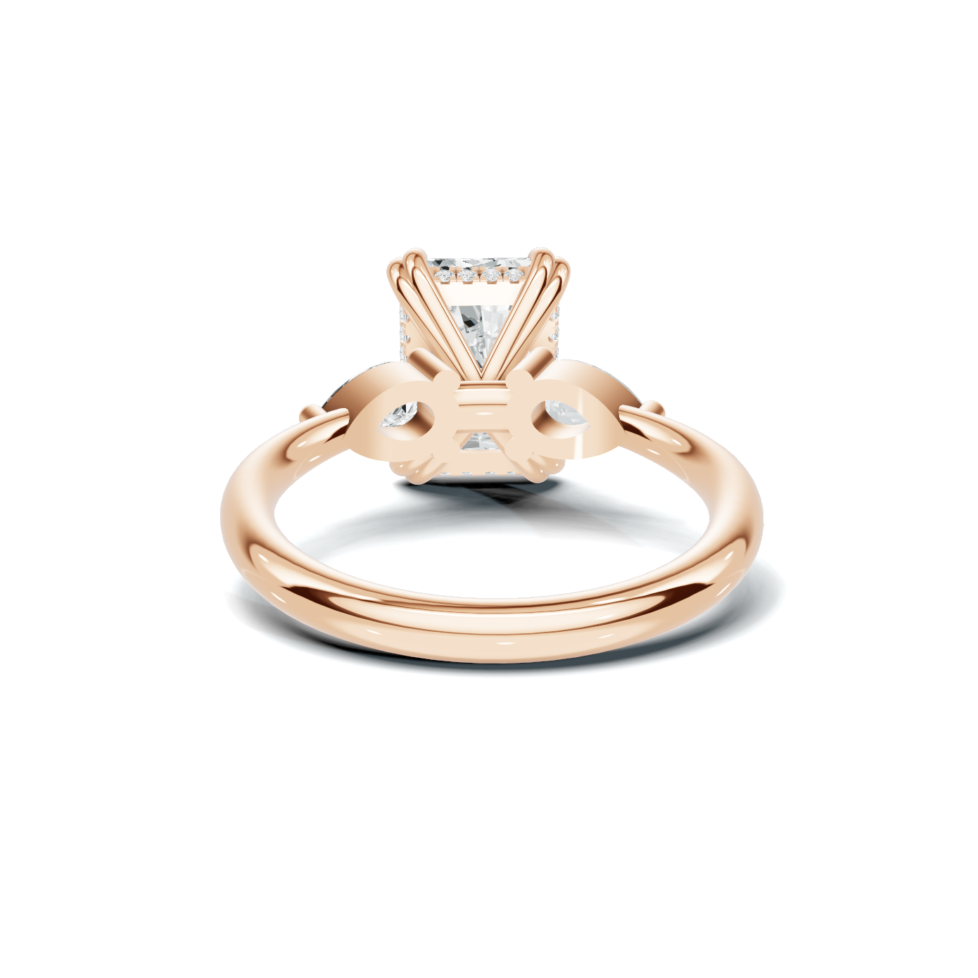 Grand Three Stone Accent Ring