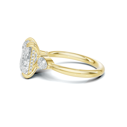 Grand Three Stone Accent Ring