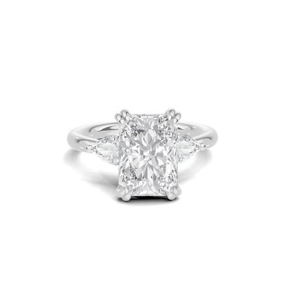 Grand Three Stone Accent Ring